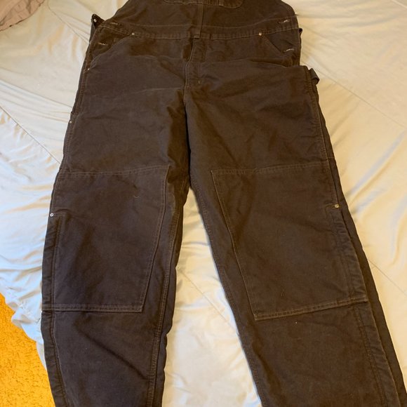 NWT Carhartt Men's Quilt Lined Bib Overall Brown 42x30 - Picture 2 of 4